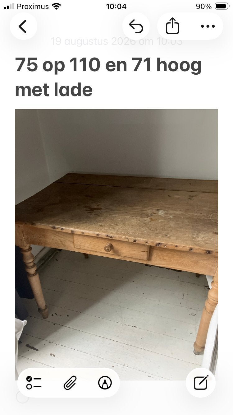 Tafel massief hout, Ophalen, Gebruikt