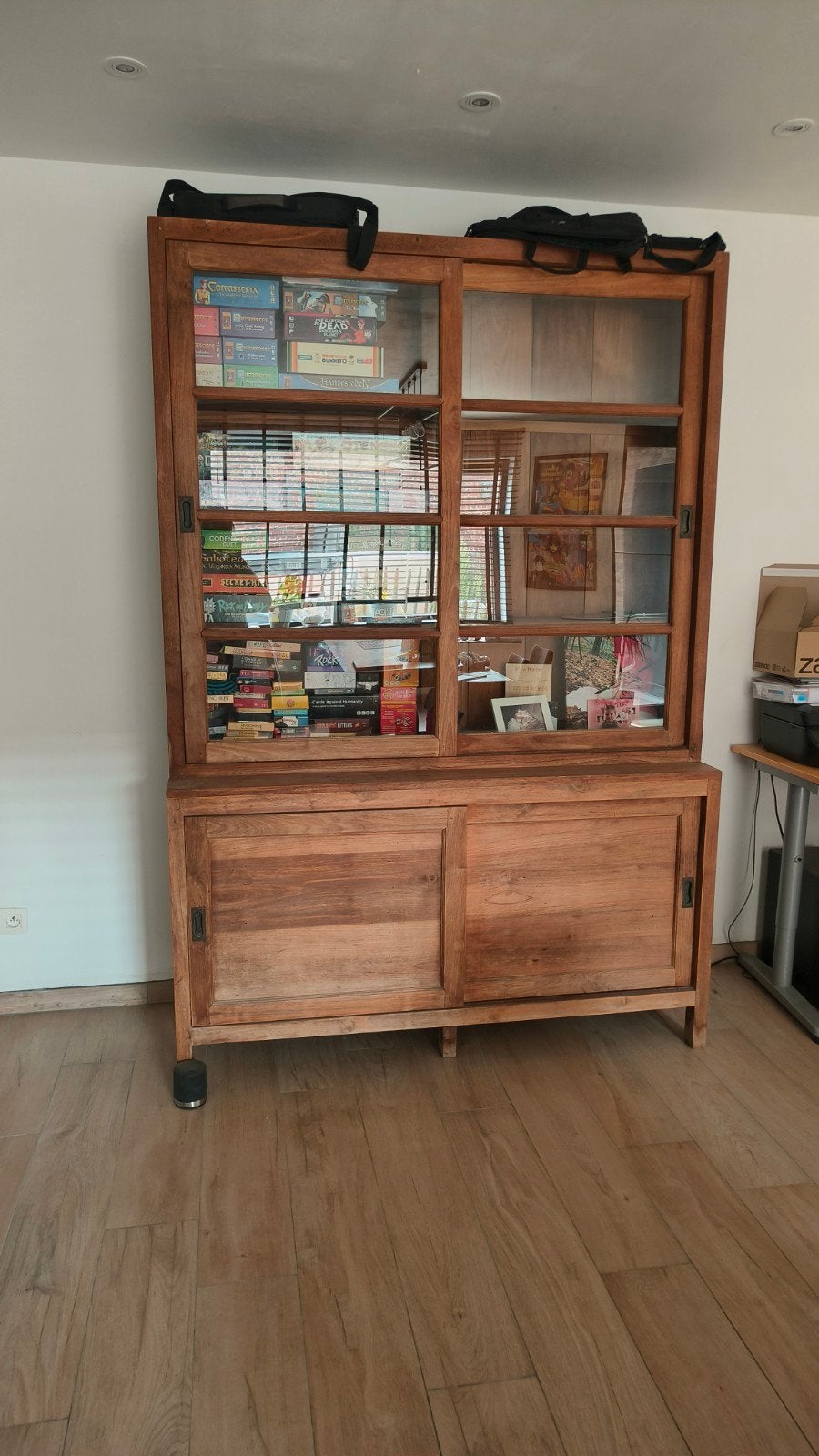 vitrinekast te koop, Teck, Avec porte(s), 25 à 50 cm, 100 à 150 cm