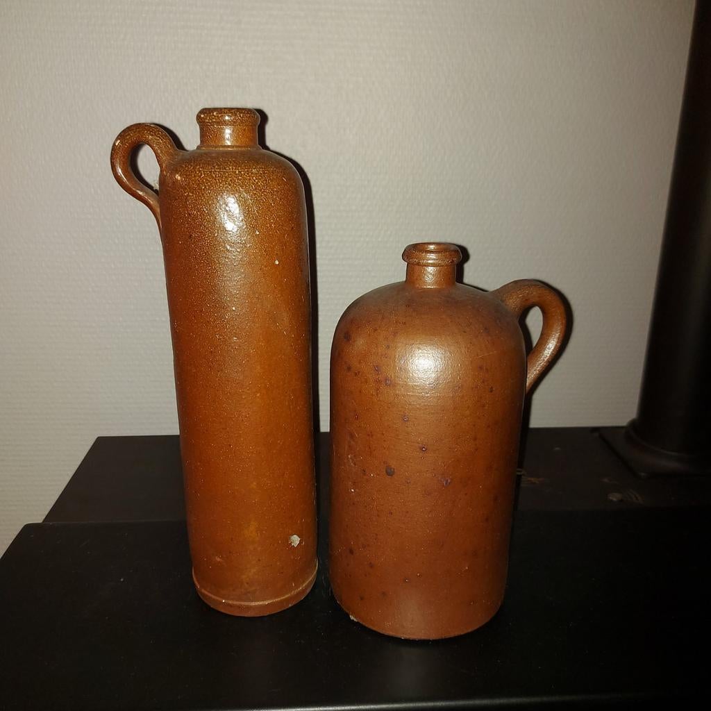 Twee flessen in aardewerk, Huis en Inrichting, Ophalen