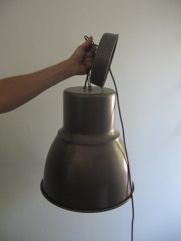 2 retro hektar hanglampen voor 50 € samen, Ophalen, Gebruikt, Metaal