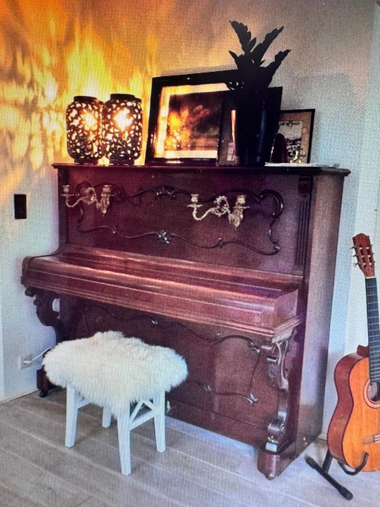 Piano, Muziek en Instrumenten, Piano's, Ophalen, Gebruikt, Bruin, Piano