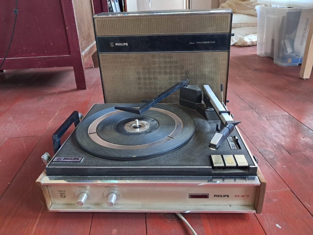 Philips GF047 vintage platenspeler – restauratie/onderdelen, Audio, Tv en Foto, Ophalen, Niet werkend, Platenspeler, Philips