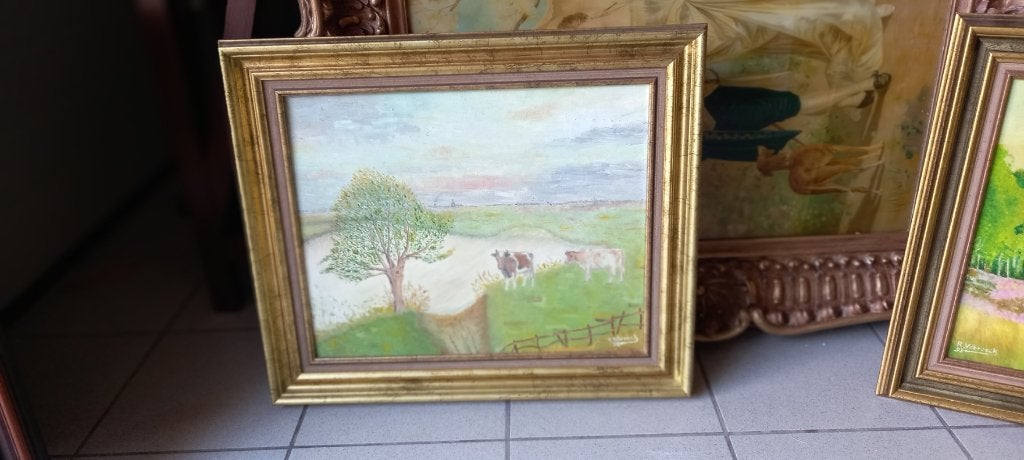 Schilderij in kader, Ophalen, Overige stijlen, Doek, Stilleven