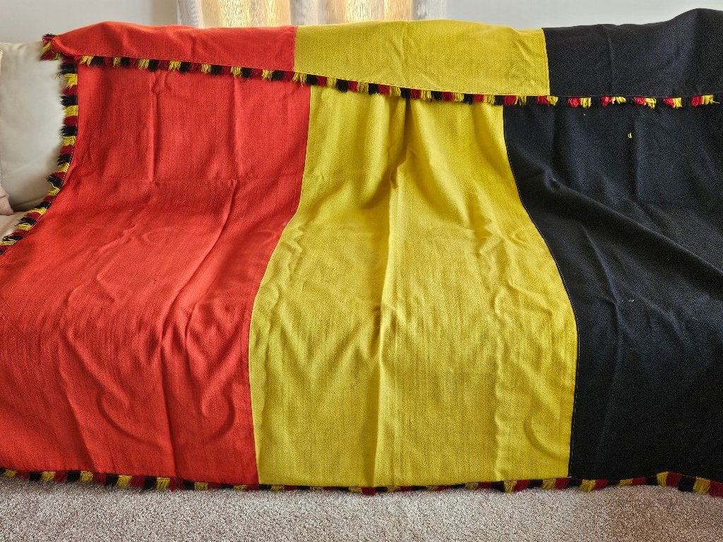 Vintage Belgische vlag, Diversen, Vlaggen en Wimpels, Ophalen, Gebruikt