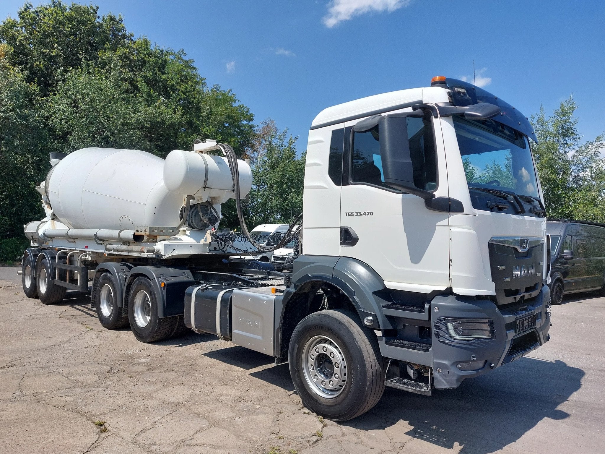 MAN TGS 33.470 6x4 BLS + DE BUF betonmixer 12m³ (bj 2021), Automaat, Euro 6, Regensensor, MAN