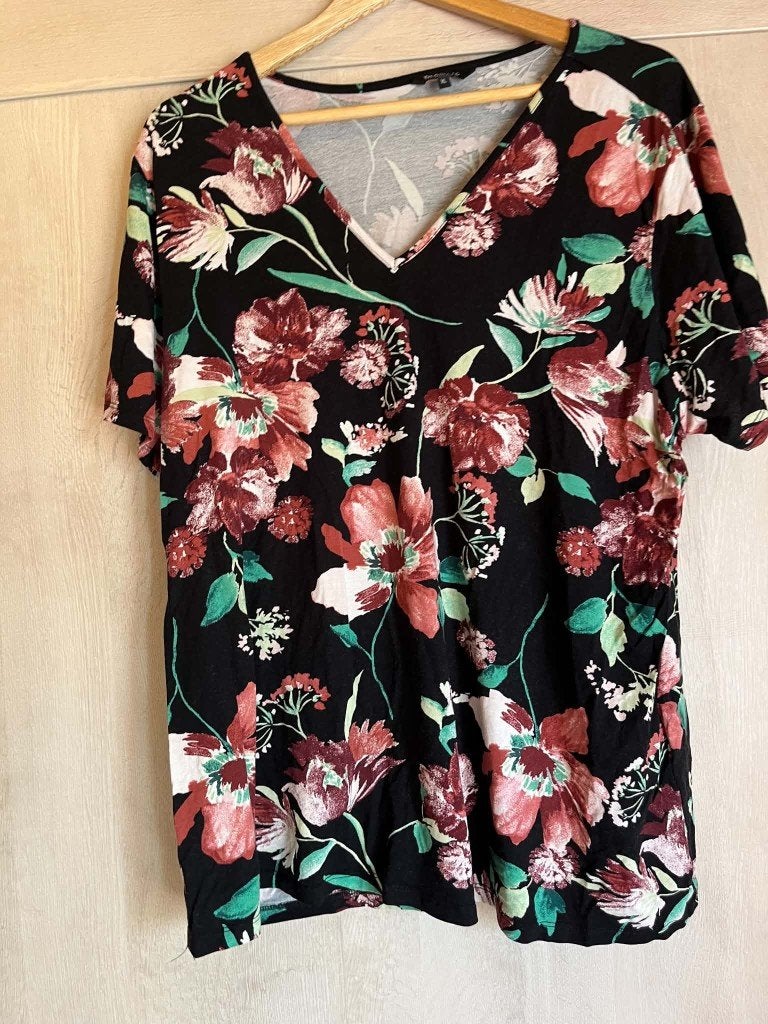tshirt gebloemd msmode xl, MS Mode, Enlèvement ou Envoi, Porté, Chemise ou Top