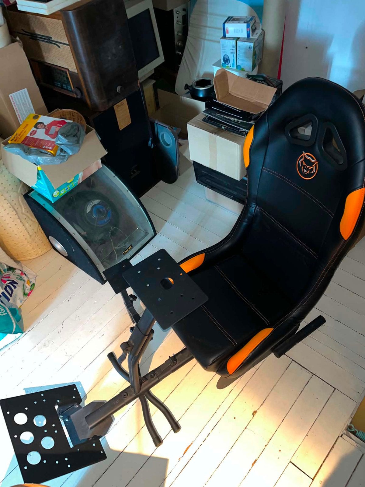 Qware RS-500 sim racestoel, Games en Spelcomputers, Racestoel, Overige merken, Zo goed als nieuw, PC