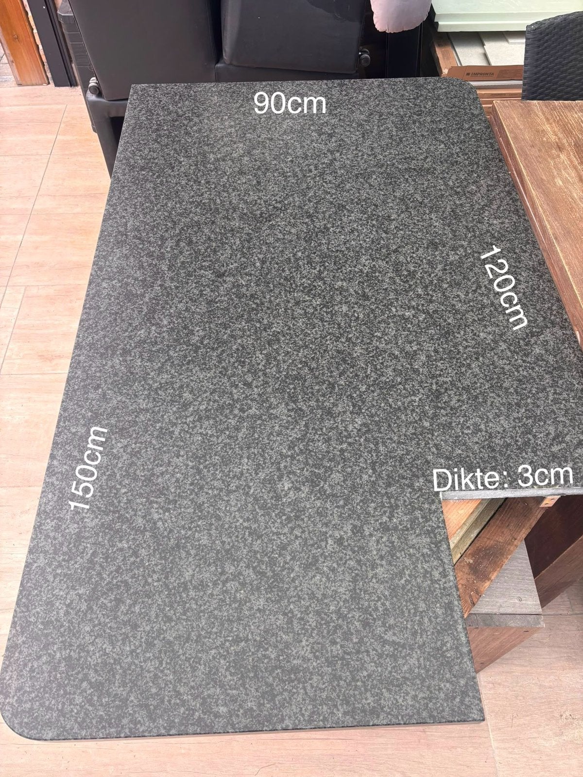Granieten tafelblad, Ophalen, Gebruikt