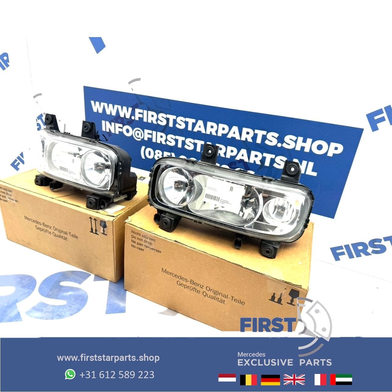W973 MERCEDES ATEGO 973 2015 KOPLAMPEN SET A9738202661 A9738, Éclairage, Utilisé, -, -