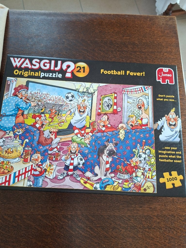 wasgij - original puzzle Nr 21 Football Fever! 1000 stuks, Enlèvement, 500 à 1500 pièces, Comme neuf, Puzzle