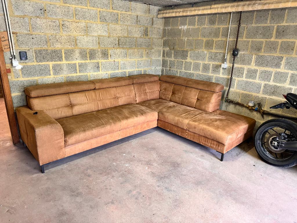 Canapé d'angle - 550€ - Philippeville, Huis en Inrichting, Zetels | Zetels, Ophalen, 250 tot 300 cm, Gebruikt, 75 tot 100 cm