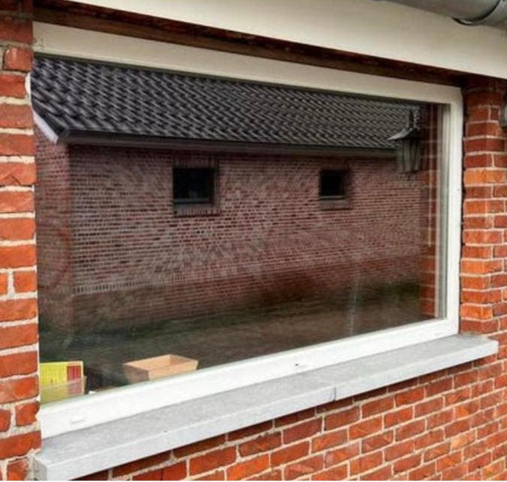 Groot vast raam ongeveer 280 x 100 cm, Ophalen, Zo goed als nieuw, 200 cm of meer, Wit