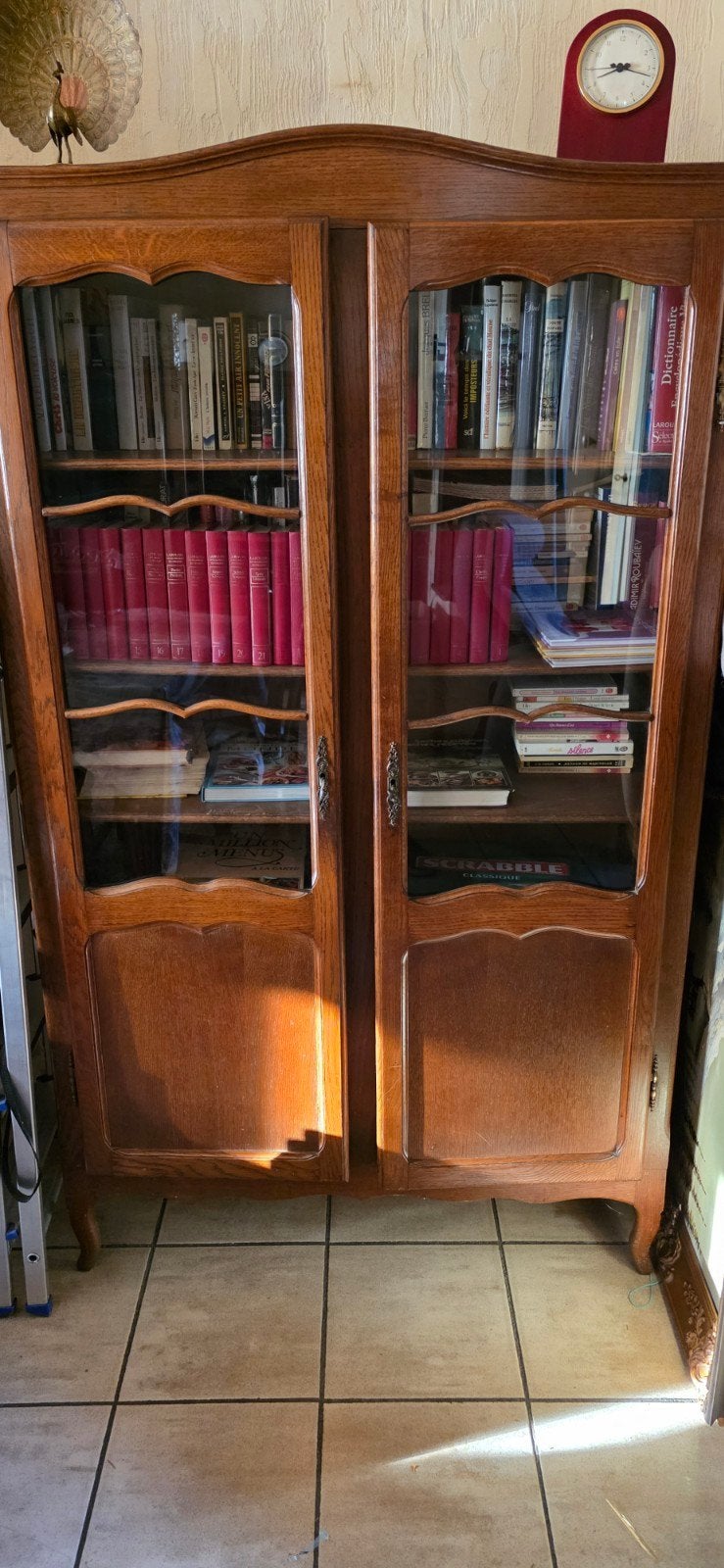 bibliothèque en bois, Maison & Meubles, Ancien, Avec porte(s), Autres essences de bois, Utilisé