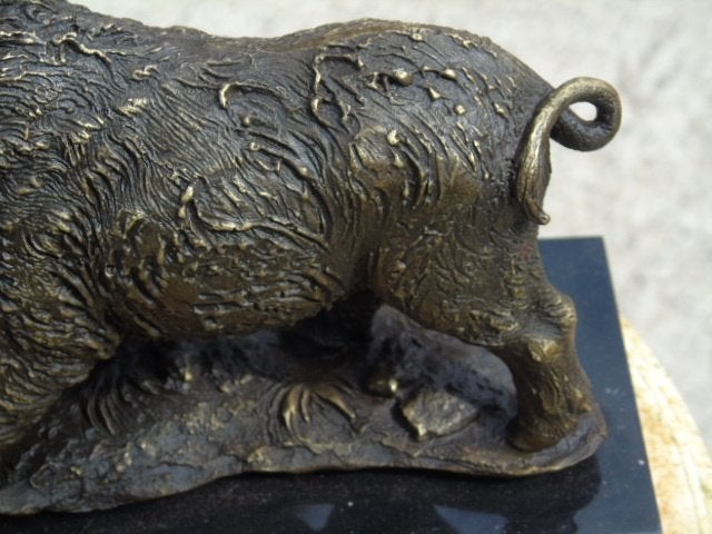 statue d un sanglier en bronze signé, BARYE, Antiquités & Art, Enlèvement ou Envoi, Bronze