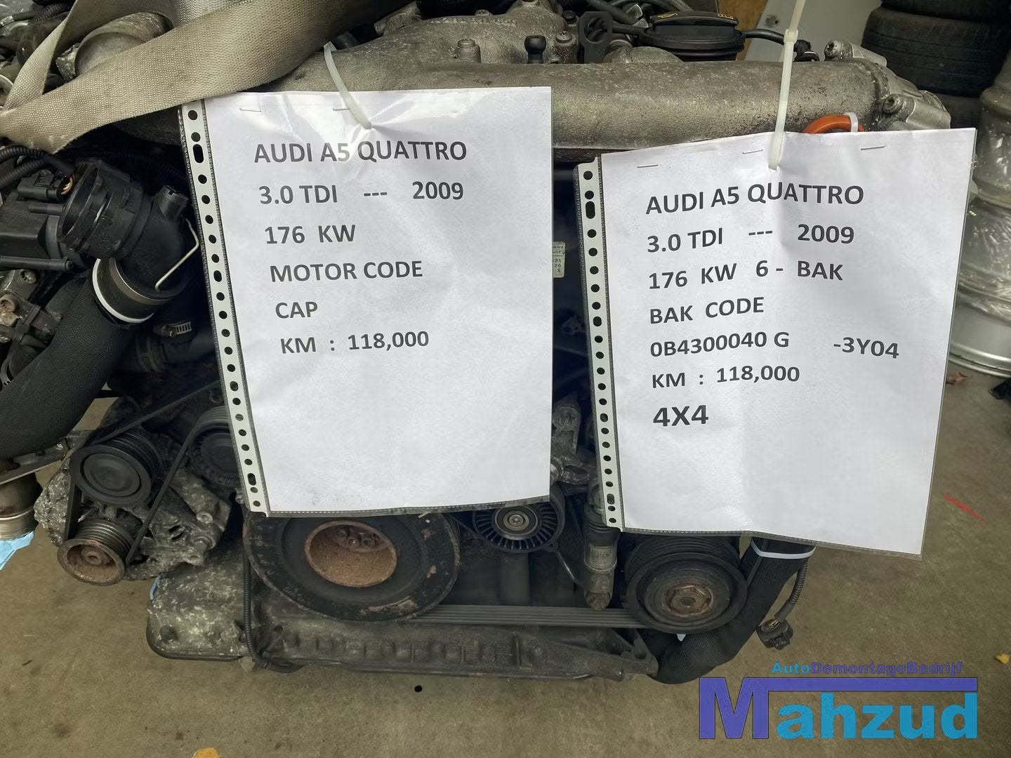 AUDI A4 A5 3.0 TDI 175 KW Motorblok CAP CAPA CCWA MOTOR, Gebruikt, AUDI AG, Auto-Union-Strasse 1
85045  Ingolstadt, DE, Audi