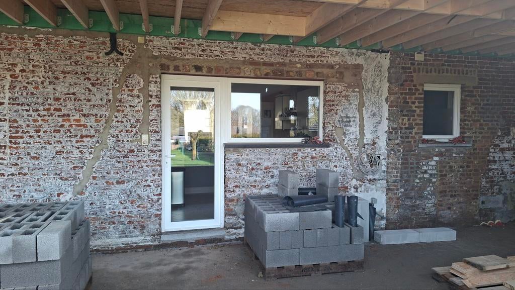 Châssis et porte double vitrage PROFEL, Bricolage & Construction, Enlèvement, Double vitrage