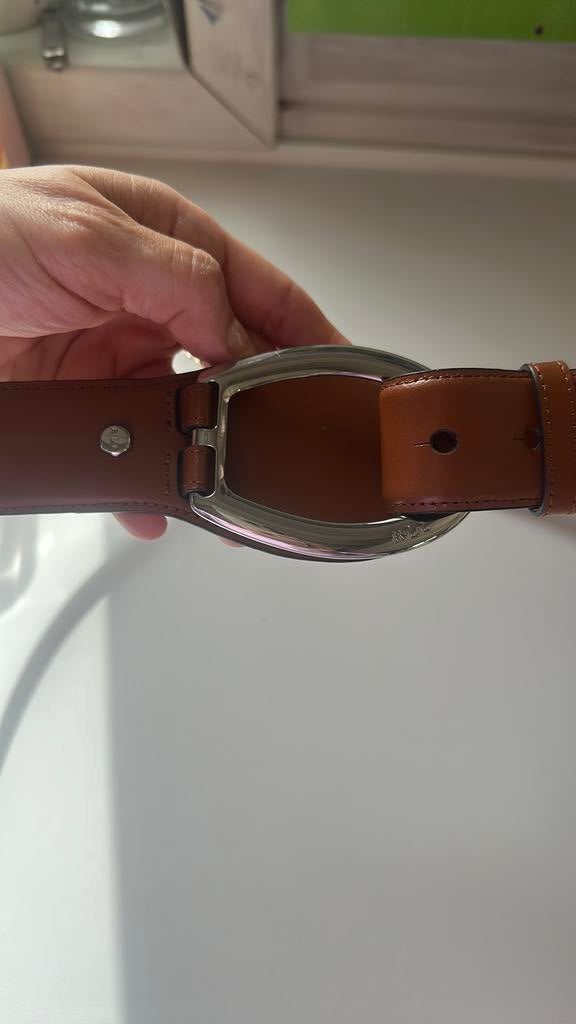 Nieuwe lederen riem van  Lauren Ralph Lauren medium, Kleding | Dames, Losse buckle of gesp, 3 tot 5 cm, Echt leder, Nieuw