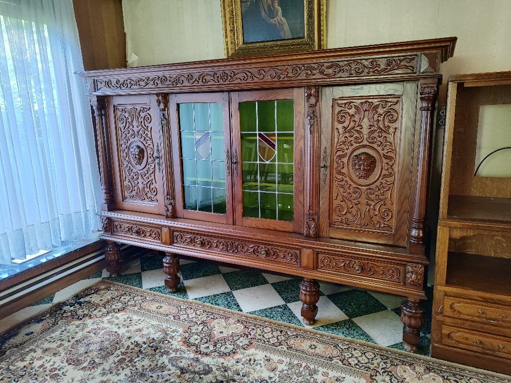 Buffetkast, Huis en Inrichting, Ophalen, Glas, Gebruikt, Met deur(en)