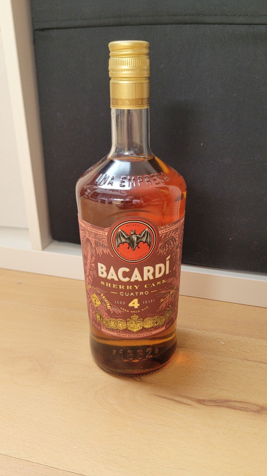 Bacardi Cuatro Sherry Cask rum fles, Ophalen of Verzenden, Vol