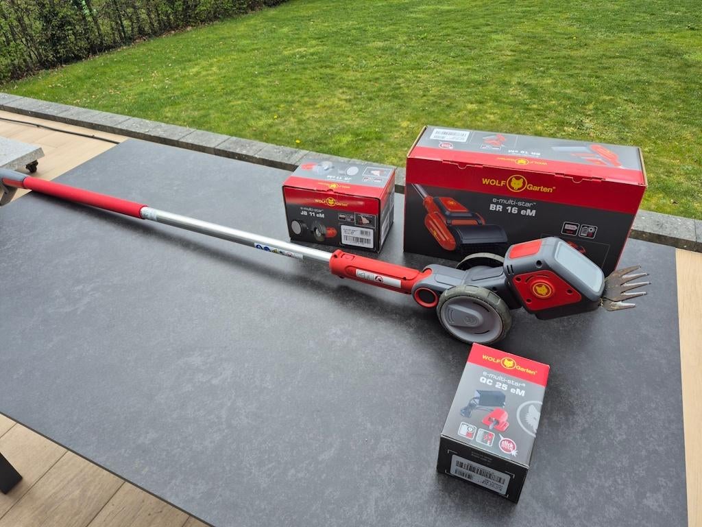 WOLF Garten e-multi-star accusteel en accessoires, Tuin en Terras, Ophalen, Wolf Garten, Accu, Zo goed als nieuw