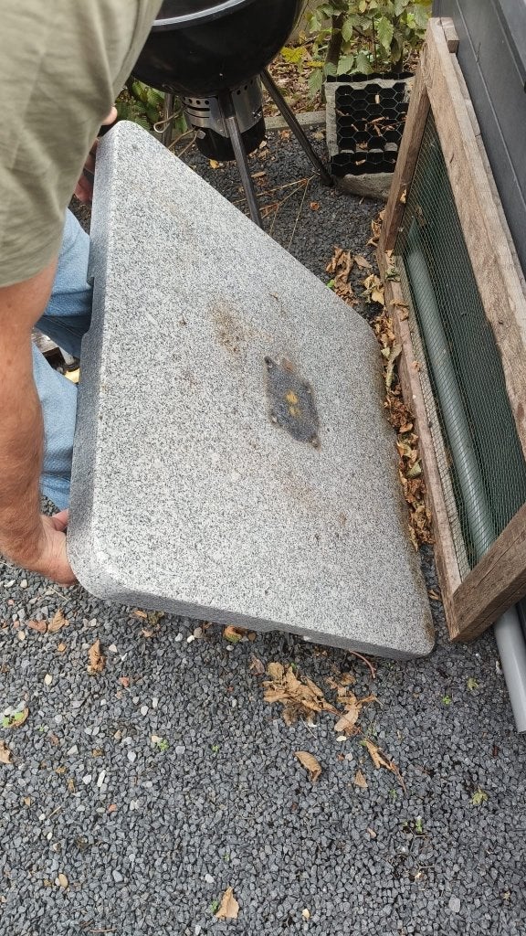 Parasolvoet op wielen, Enlèvement, Utilisé, 1 à 2 mètres, Base de parasol