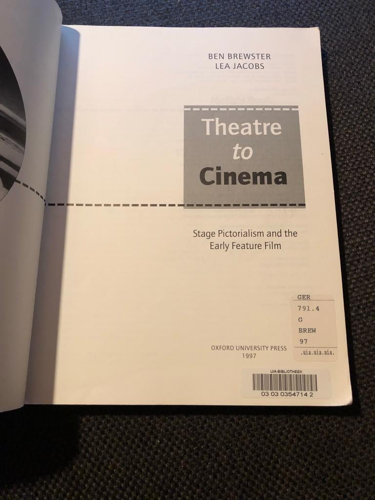 Theatre to Cinema - Ben Brewster and Lea Jacobs, Gelezen, Ophalen of Verzenden, Vakgebied of Filmindustrie, Ben Brewster and Lea Jacobs