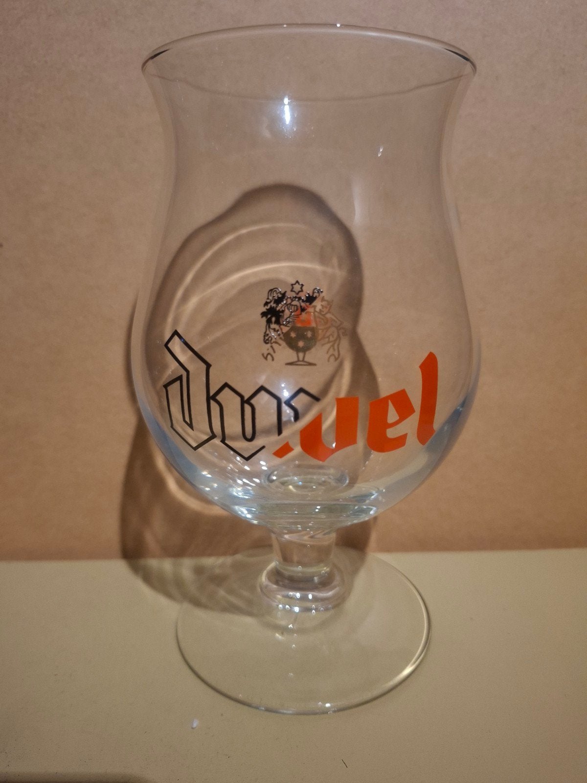 Duvel glas van zwart naar rood, Verzamelen, Ophalen of Verzenden, Duvel