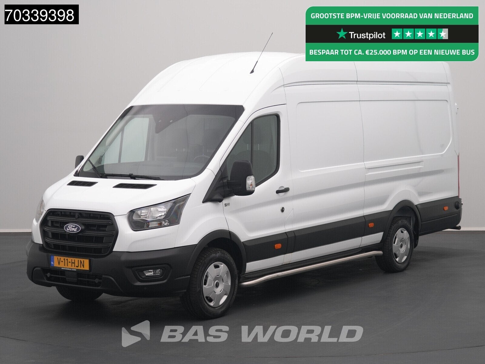 Ford Transit 130pk L4H3 Airco Navi Carplay Camera BLIS Euro6, Autos, Achat, Euro 6, Entreprise, 3 places