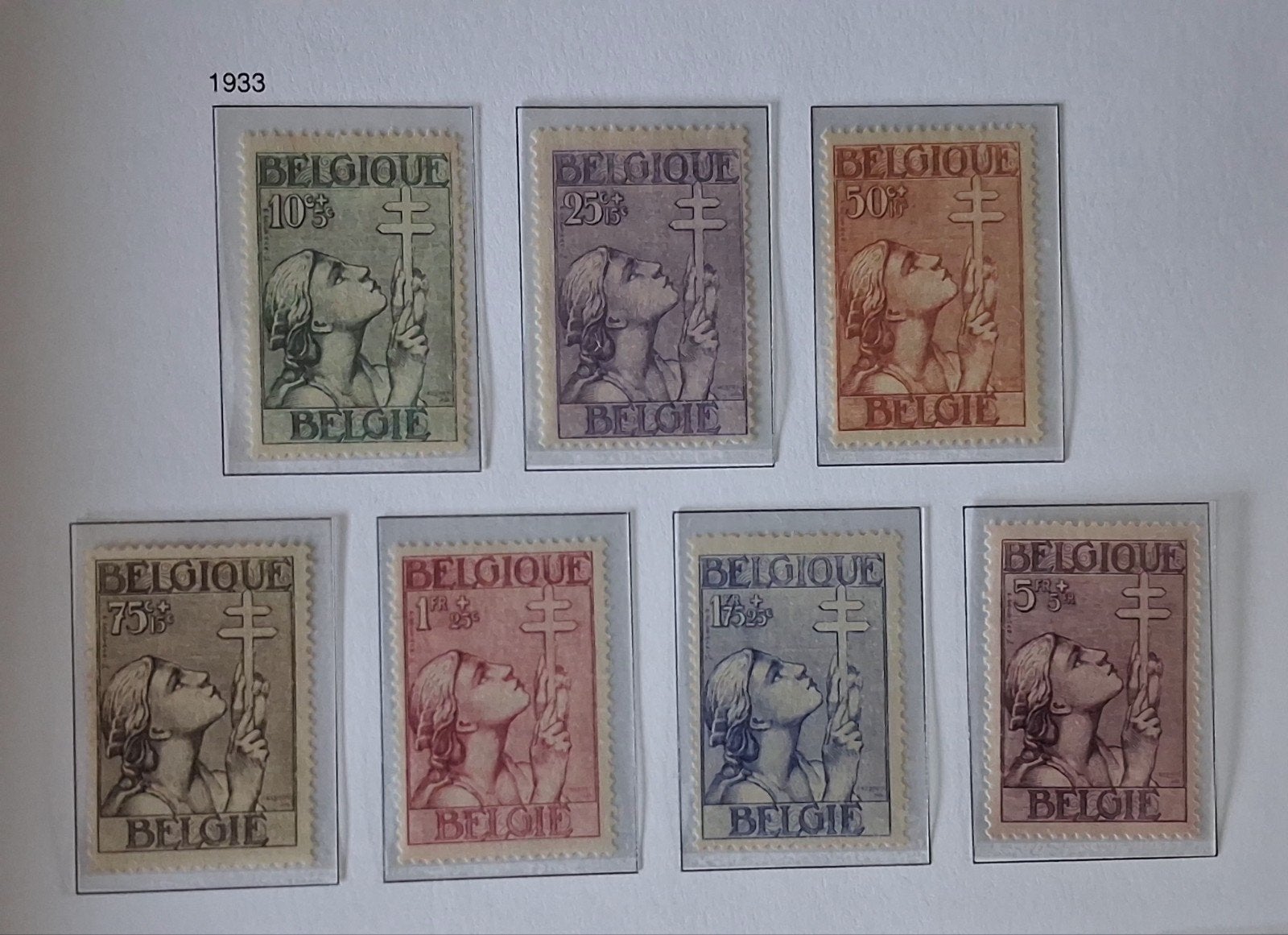België OBP 377-383 postfris jaar 1933, Postzegels en Munten, Ophalen of Verzenden, Postfris