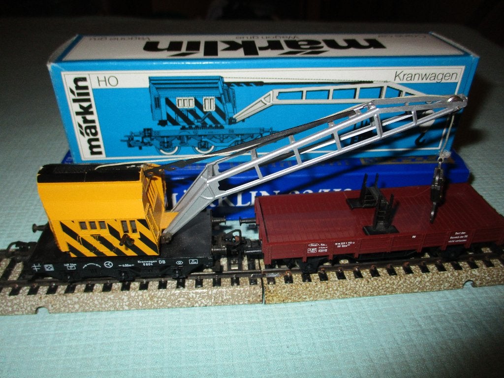 Marklin wagon Grue 7671 + plateau 4423, Enlèvement ou Envoi, Comme neuf, Wagon, Märklin