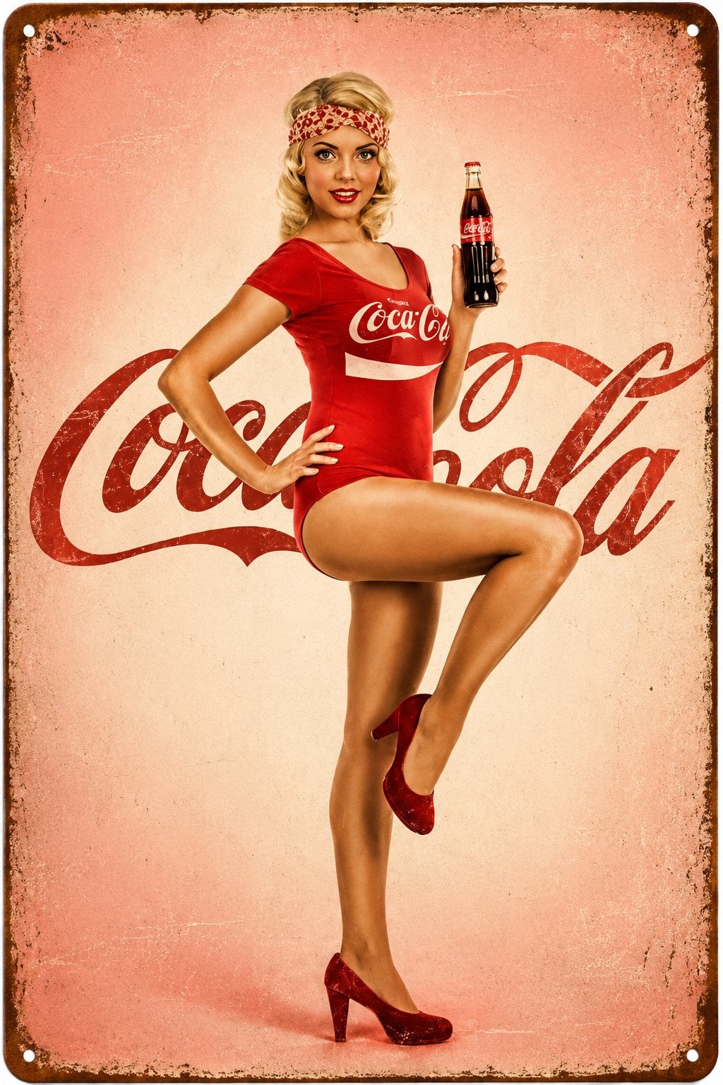Metalen reclamebord Coca Cola 2  - retro vintage mancave, Ophalen of Verzenden, Nieuw, Reclamebord