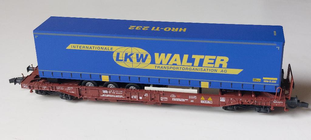 SNCB/NMBS ROCKWAGENZAK+AANHANGWAGEN*LKW WALTER*HO*DC, Gelijkstroom, Verzenden, Wagon, Zo goed als nieuw