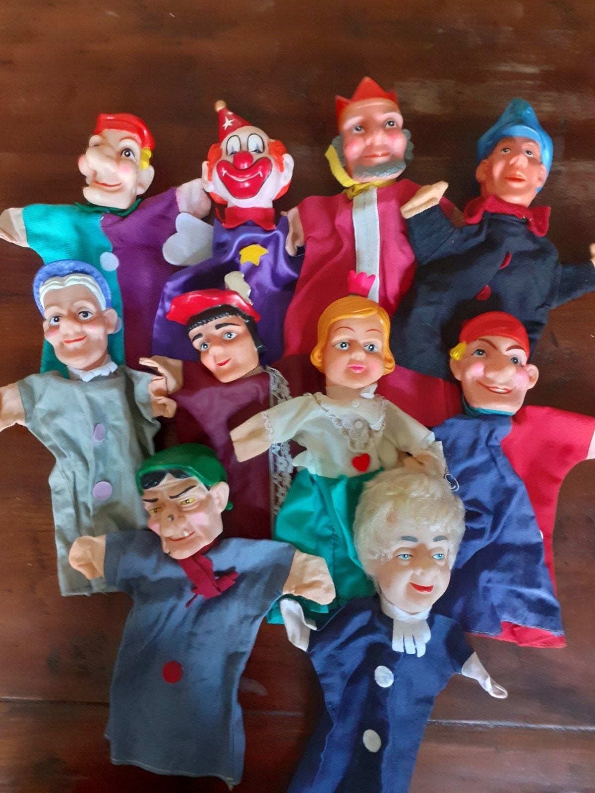 Retro handpoppen poppenkastpoppen (  L ), Ophalen of Verzenden