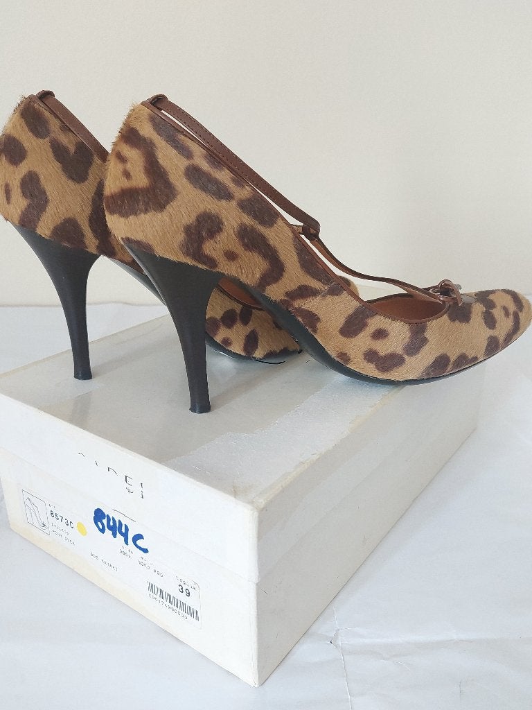 844C* Casadei - sexy shoes imprimé animal (39), Escarpins, Comme neuf, Brun, Casadei