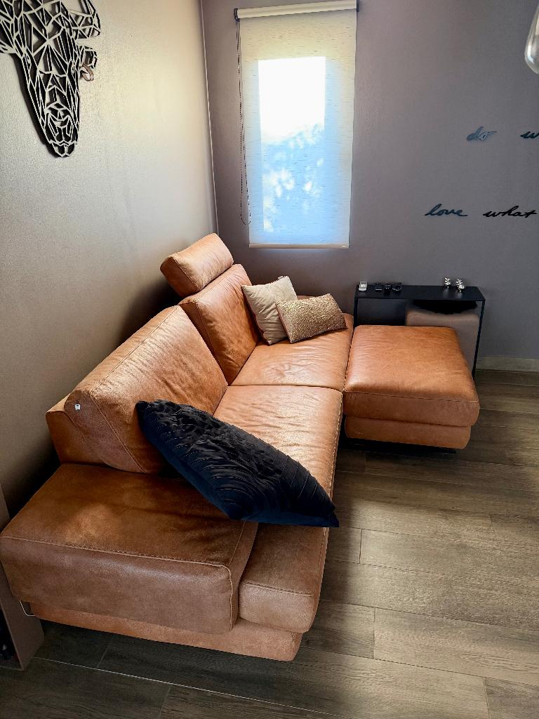 Canapé KOINOR en cuir nubuck, Enlèvement, Utilisé, Cuir