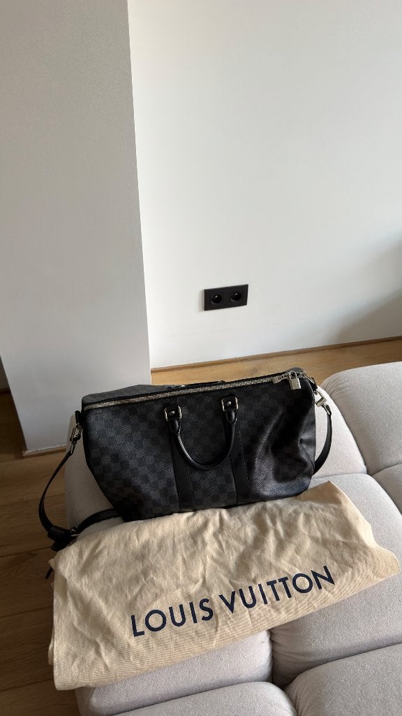 Keepall Louis Vuitton 45, Enlèvement, Comme neuf, Noir, Autres marques