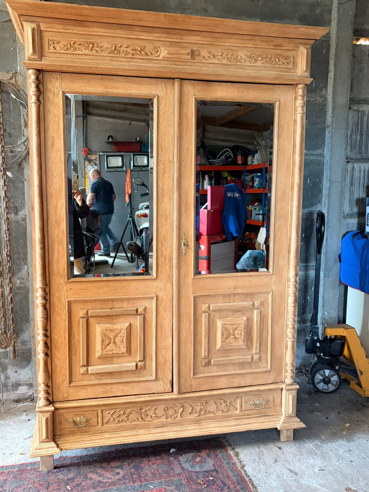 Armoire en chêne sablé, Enlèvement