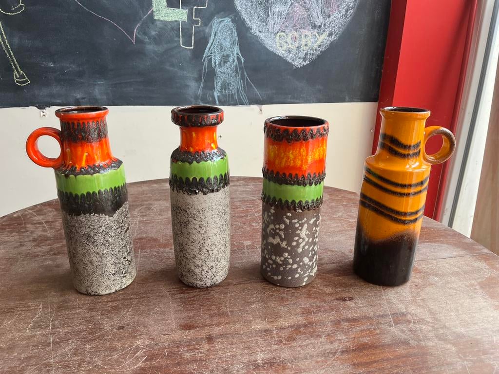 4 vases vintage West Germany, Enlèvement ou Envoi, Comme neuf