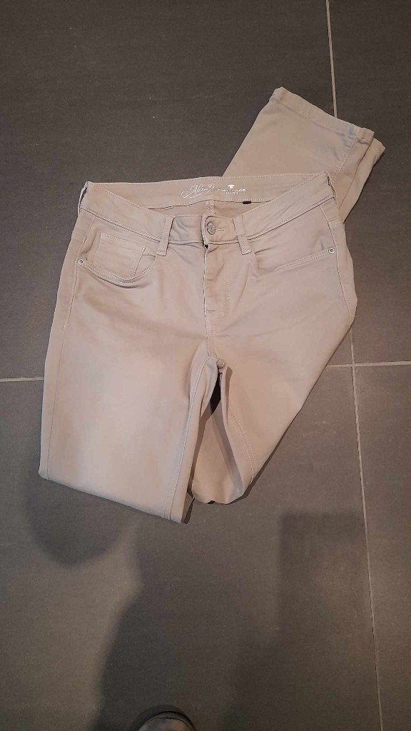 Broek Tom Tailor, Kleding | Dames, Beige, Zo goed als nieuw, Maat 36 (S), Lang