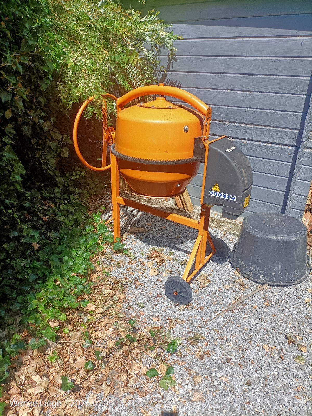 bétonnière Betomix IP45 - 130 litres, Bricolage & Construction, Enlèvement, Utilisé