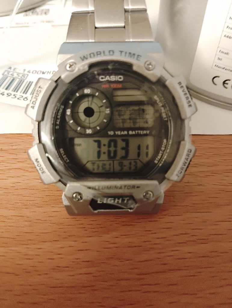 Casio G-SHOCK AE-1400WHD-1AV, Bijoux, Sacs & Beauté, Montres | Hommes, Casio, Acier, Enlèvement, Acier