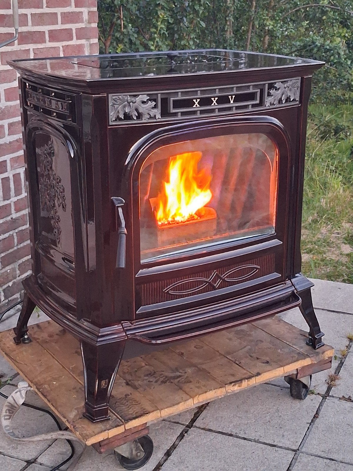 Harman xxv evo majolica brown, kan ook geleverd worden, Ophalen, Pelletkachel