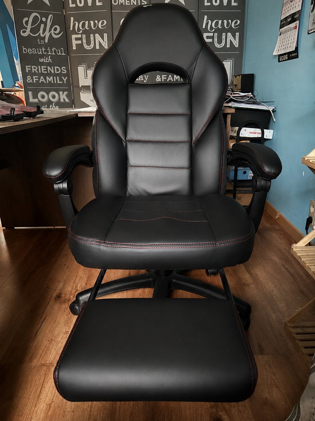 Chaise de bureau inclinable, Huis en Inrichting, Bureaustoelen, Ophalen, Zwart, Zo goed als nieuw, Gaming bureaustoel