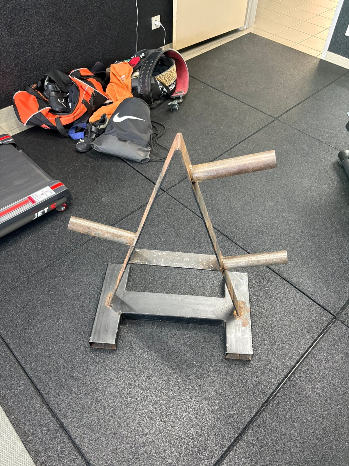 Plate tree, Sport en Fitness, Fitnessmaterialen, Ophalen, Zo goed als nieuw, Halterschijven