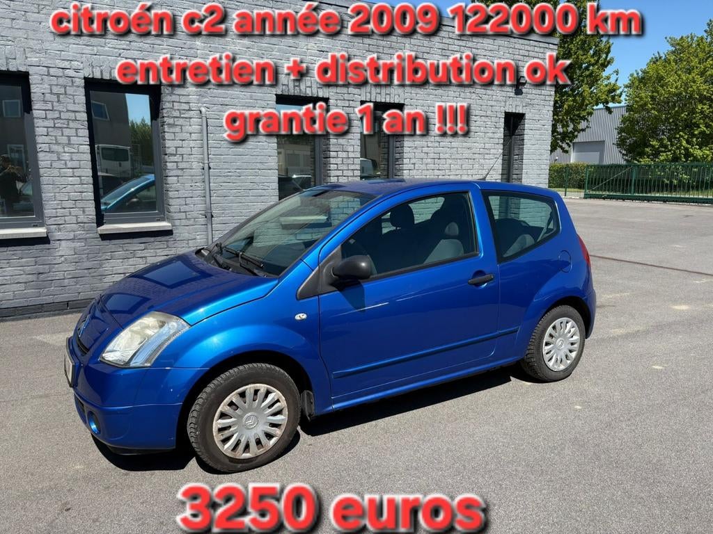 Citroën c2 2009 1100cc essence 122000 km garantie !!!, Ophalen