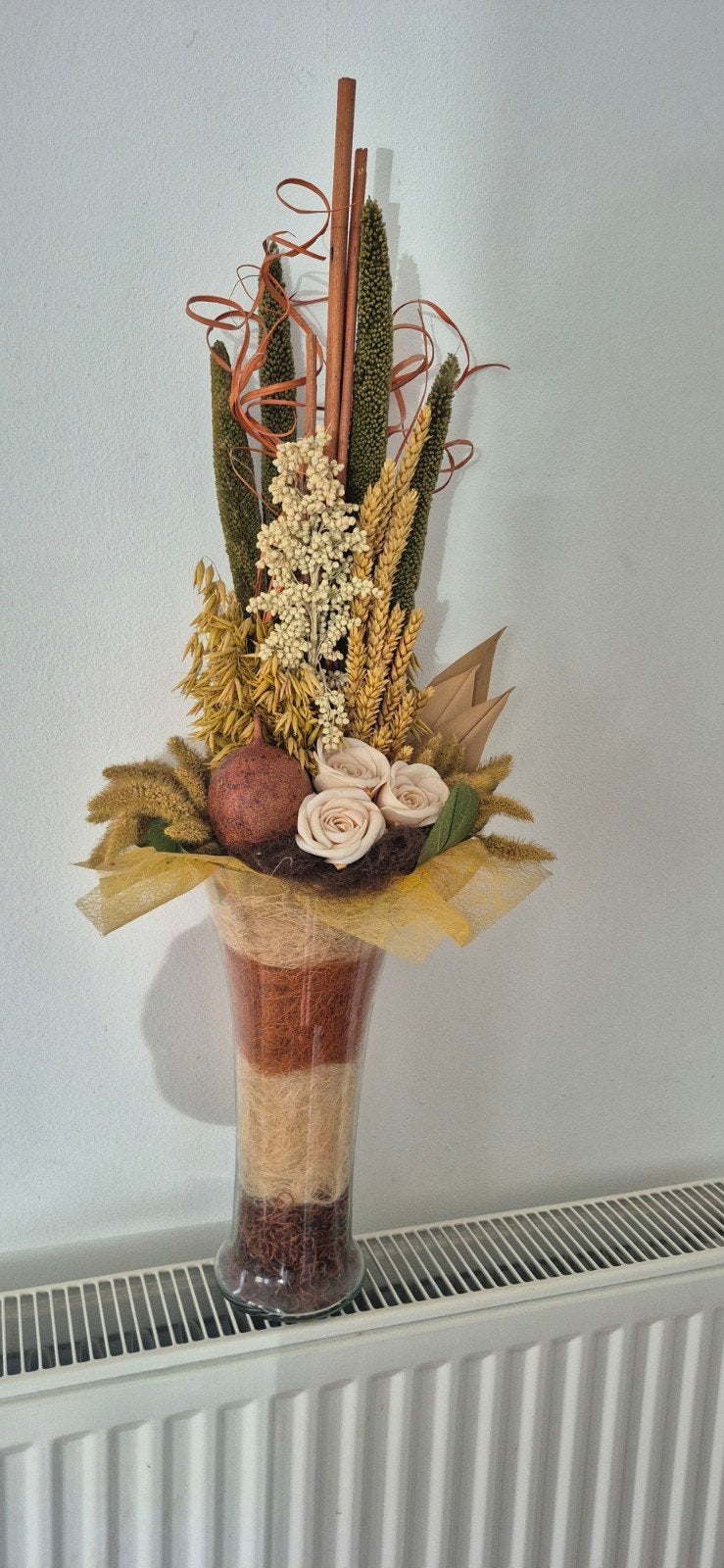Vaas met kunstbloemen, Ophalen, Zo goed als nieuw