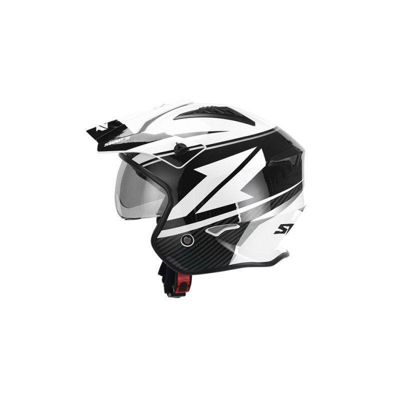 Casque de moto Jet S769 TROOPER – Blanc Noir Neuf, Motos, Femmes, Casque jet, Neuf, avec ticket, L
