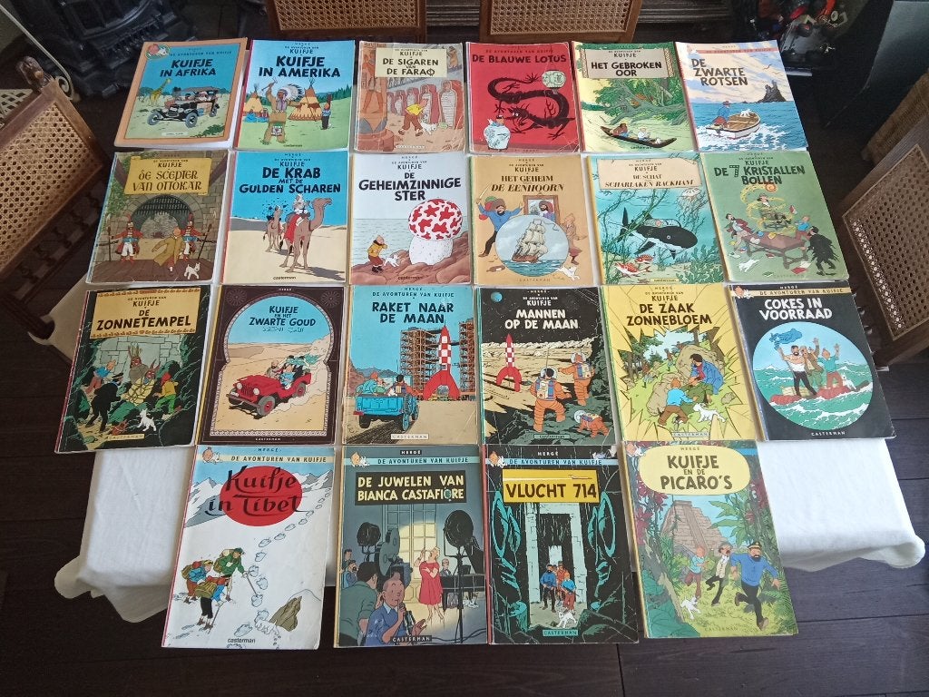 Kuifje strips 22 verschillende verhalen van Kuifje igst., Boeken, Meerdere stripboeken, Ophalen of Verzenden, Gelezen, Hergé