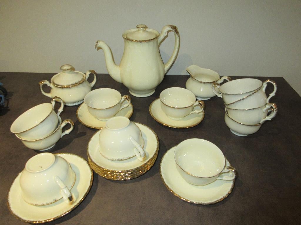 Service à café ancien GRINDLEY England vintage porcelaine, Antiquités & Art, Enlèvement