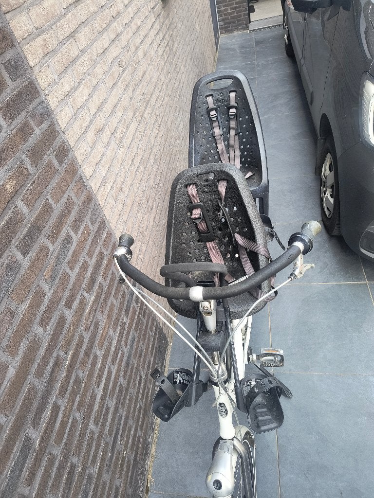 Fiets gazelle met 2 thule kinderstoelen 320€, Ophalen, 2 zitjes, Gebruikt, Versnellingen